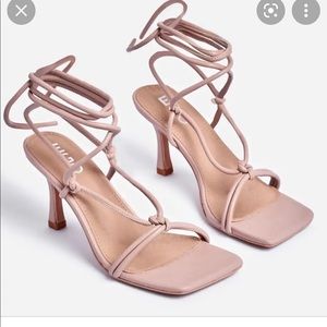 Ego size 8 nude strap square toe sandals